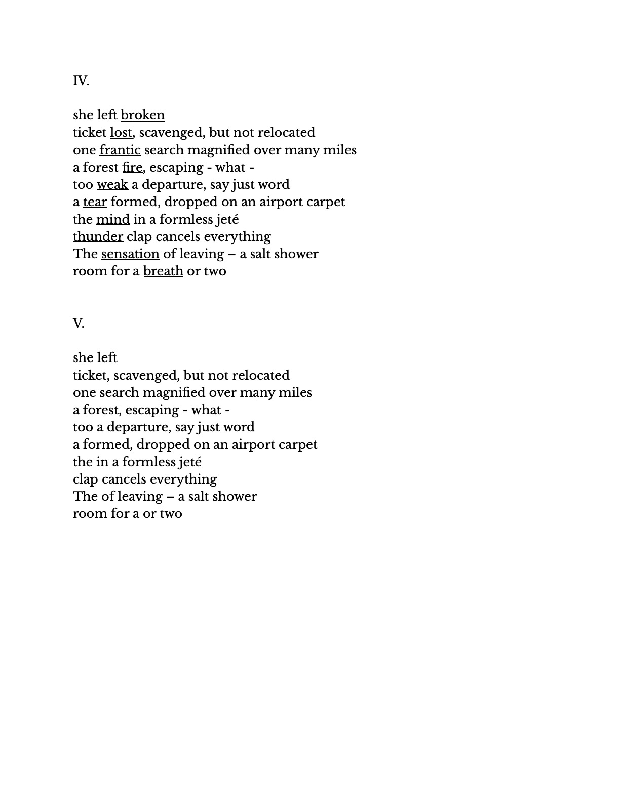 Carly Bocchino's Strikethrough Score