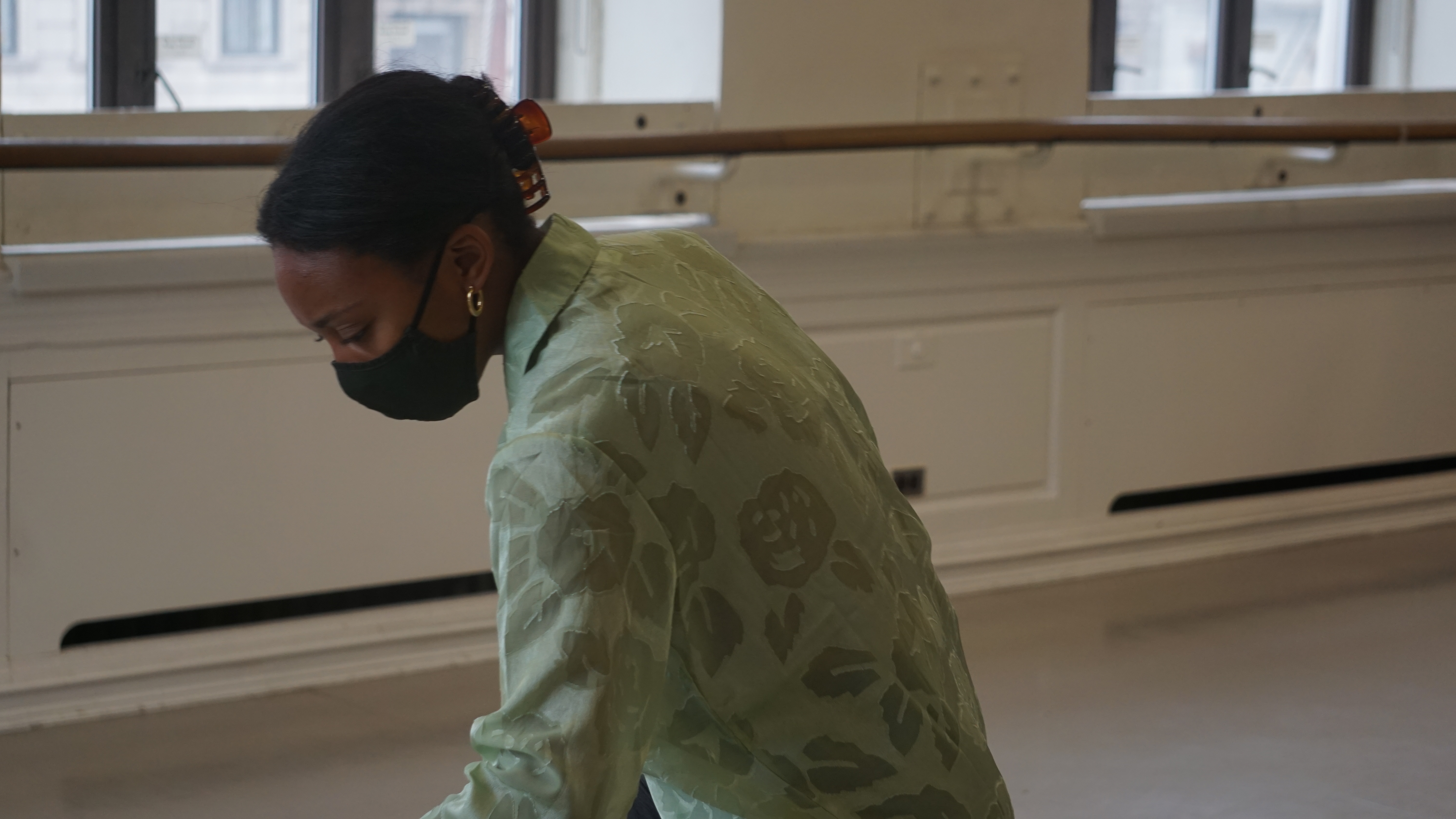 A picture of Sasha West dancing